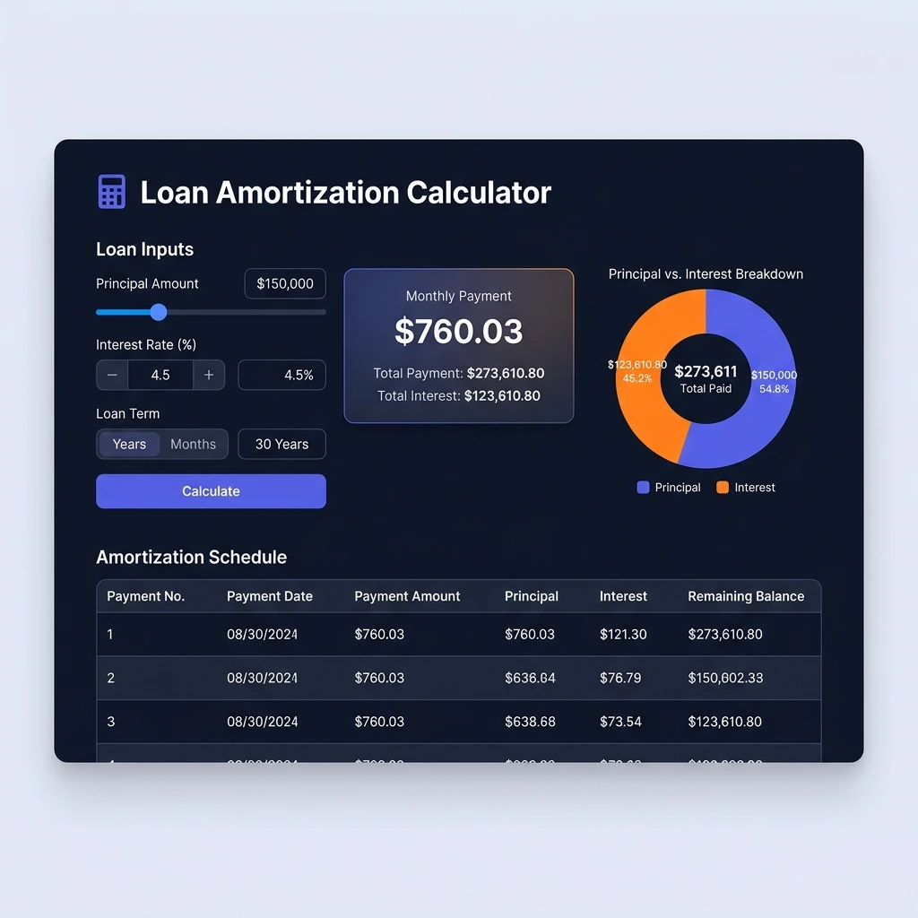 Loan Calculator preview
